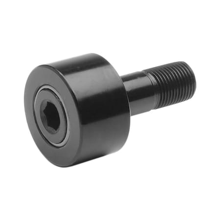Smith Bearing DCR-1-3/4 - Double Sealed Cam Follower, Flat Stud, Alloy Steel, 1-3/4 in Dia, 1 in Wd