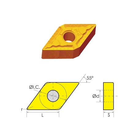 Hhip 6000-9332 - DNMG-332-PM Coated Carbide Insert