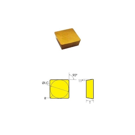 Hhip 6021-2422 - SPG-422 Ti N Coated Carbide Insert