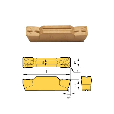 Hhip 6024-3003 - MGMN-300-M Grade BPS253-CVD Cut-Off & Grooving Insert