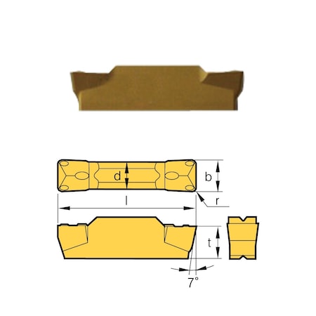 Hhip 6024-3022 - MGMN-200-G Grade BPS253-CVD Grooving Insert