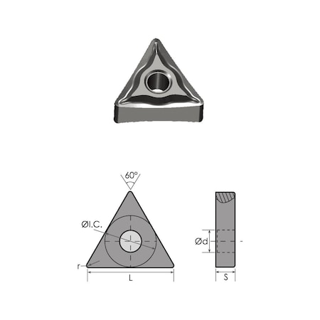 Hhip 6050-0432 - TNMG-432-EM NC-Ti AIN Coated Carbide Insert-XAF795