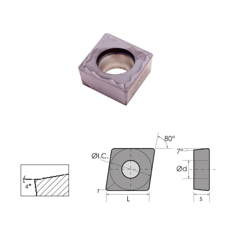 Hhip 6053-0222 - CCMT 32.52-EM Coated Carbide Insert