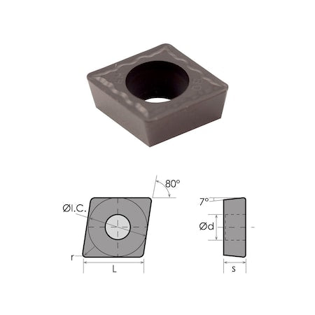 Hhip 6060-0211 - CPMT-21.51 Black Diamond Coated Carbide Insert