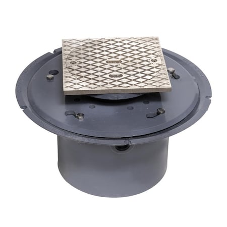 Oatey 74176 - PVC Adj Cleanout 6",w/6"Nick Cr S