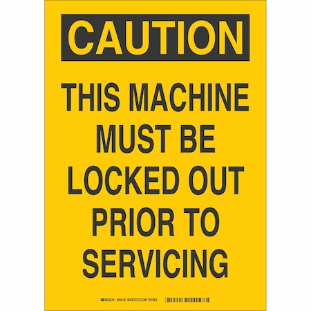 Brady 22932 - Caution Security Sign, 14 in Height, 10 in Width, Plastic, Rectangle, English