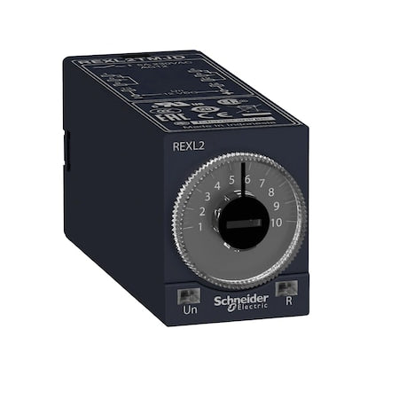 Schneider Electric REXL2TMF7 - Single function relay, Harmony Timer Relays, 5 A, 2 CO, 0.1s.100h, on delay, 120 V AC