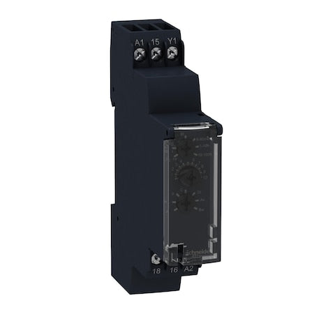 Schneider Electric RE17RMMU - Multifunction relay, Harmony Timer Relays, 8 A, 1 CO, 0.1s.10 h, power on delay, symmetrical flashing, 24 V DC or 24.240 V AC DC