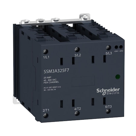 Schneider Electric SSM3A325BD - Solid State Relay, 3 Phase, screw, symmetrical DIN rail