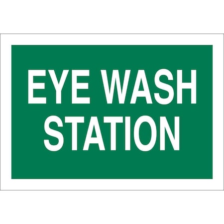 Brady 85354 - Eye Wash Station., 10" W x 7" H, Rectangle, Polyester, 85354