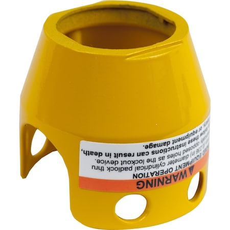 Schneider Electric ZBZ1605 - Padlockable guard for mushroom head 40mm, Harmony XB4, metal, yellow