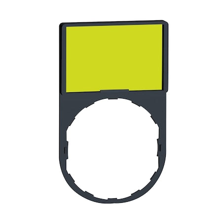 Schneider Electric ZBY6102 - Legend holder 30x50mm, Harmony XB4, plastic, with legend 18x27mm, 1 white side, 1 yellow side, unmarked
