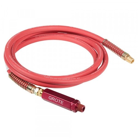 Grote 81-0115-RGR - Rubber Air Hose 15 ft.,Red,Red Anodized