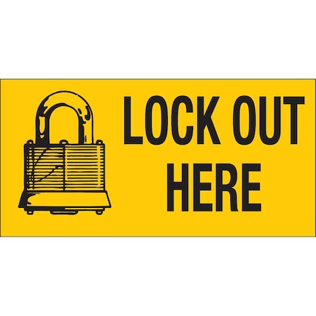 Brady 88304 - Lockout Sign, 2 1/4 in Height, 4 1/2 in Width, Polyester, Rectangle, English