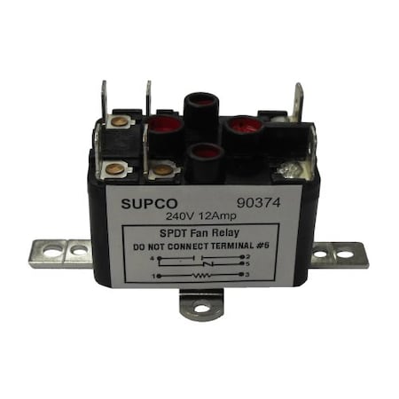 Supco 90374 - Fan Relay,240 VAC,SPDT