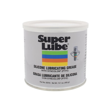 Super Lube 92016 - Multipurpose Grease, 14 oz, Can, Silicone Base, 500 Degrees F Max Op Temp, White