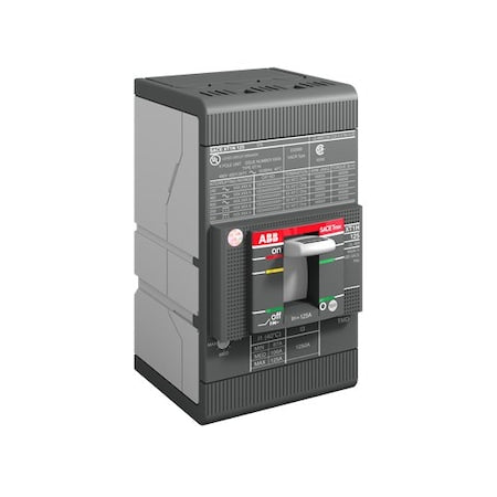 Abb XT1SU3110AFF000XXX - Circuit Breaker, XT1 S Series, 125 A, 3 Pole