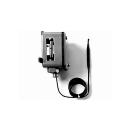 Johnson Controls A28MA-1C - Two Stage Temp Control,40/120 F,6 In Cap, Open/Close on Rise, 40 Degrees to 120 Degrees F, SPDT