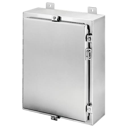 Nvent Hoffman A24H2406SSLP - Clamps with Padlock Hasp Electrical Enclosures, 24 in H, 6 in D, 24 in W, 12, 13, 3, 3 R, 3 RX, 4, 4 X