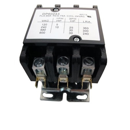 Supco DP60243 - Contactor,60 A,24 V,3 Pole