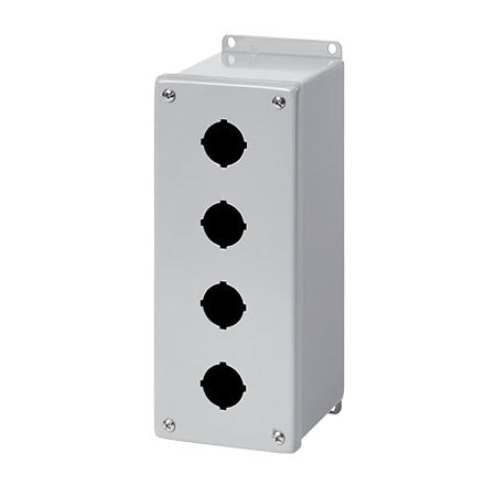 Nvent Hoffman E3PBXM4 - Captive Screws Electrical Enclosures, 8 in H, 4-3/4 in D, 4 in W, NEMA 4, Mild Steel