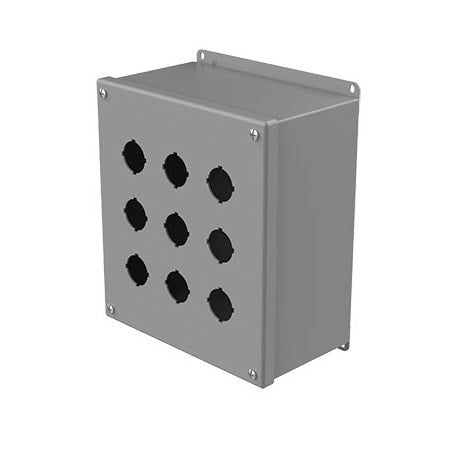 Nvent Hoffman E9PBX - Captive Screws Electrical Enclosures, 9-1/2 in H, 4-3/4 in D, 8-1/4 in W, NEMA 12, Steel