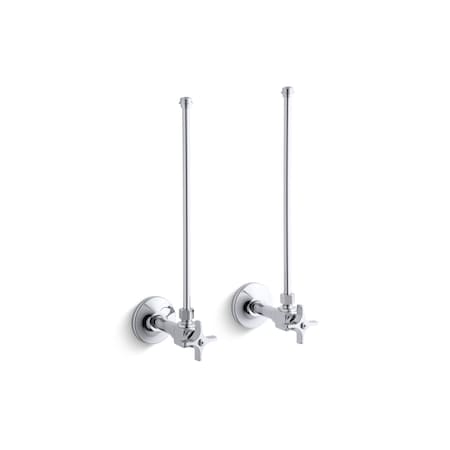 Kohler K-7605-P-CP - Pair 3/8" Npt Angle Supply With Stop, An