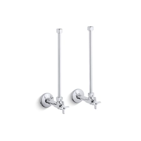 Kohler K-7606-P-CP - Pair 1/2" Npt Angle Supply With Stop, An