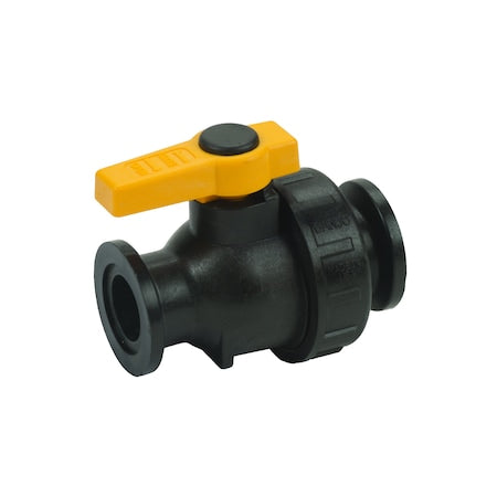Banjo MSUV100FP - Manual 2-Way Ball Valve,Flanged,Polypro