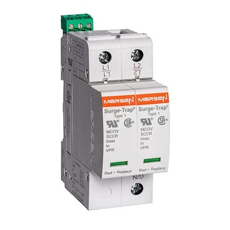 Mersen STP480S07M - Surge Protection Device, 240/480 V AC, 2 Poles, 2 Wires, 75 k A
