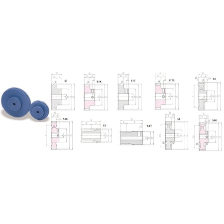 Khk Usa PS1.5-60 - Machined Nylon Spur Gears