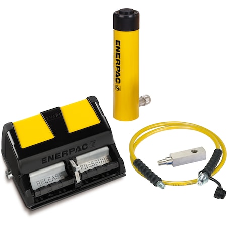 Enerpac SCR102XA - SCR102 XA, 10 Ton, 2.13 in Stroke, Hydraulic Cylinder and Air Pump Set