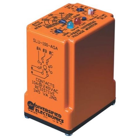 Atc Diversified Electronics SLU100ASA - Phase Monitor Relay,4.33 in H