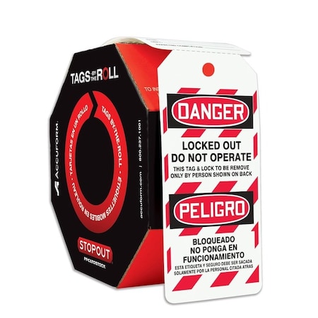 Accuform TAR484 - Lockout Tag,6-5/8" Hx3" W,PK250