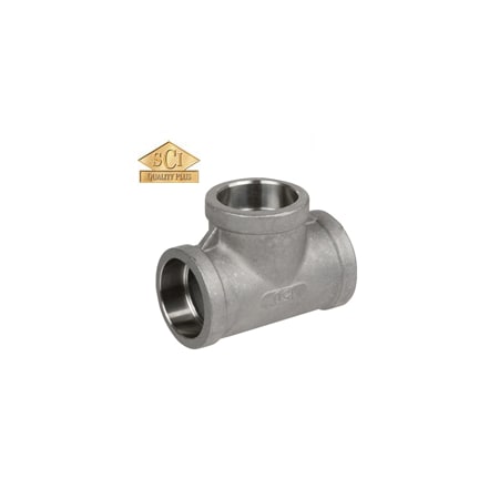 Smith-Cooper 4381048840 - Socket Weld Tee,150lb,304 1-1/2"