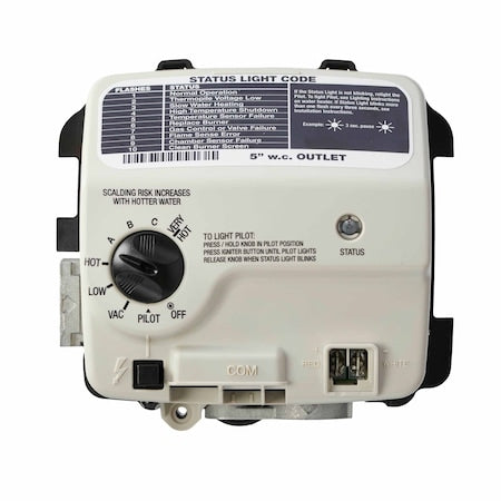 Resideo WT8840B1000/U - Gas Valve, NG, Manual, Piezo, 350 to 850m V DC, 0 in to 14 in wc, Standard Opening, 1/2 in Inlet Size