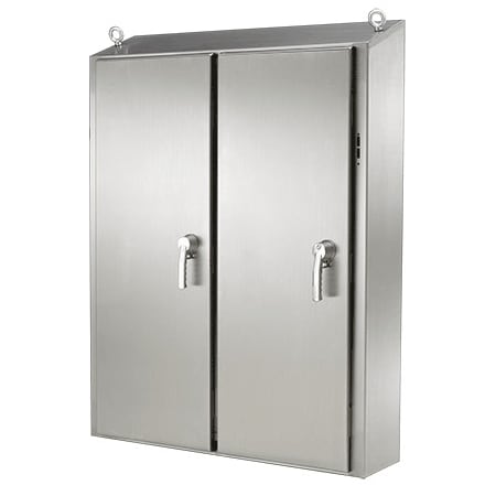 Nvent Hoffman WS74XM6312SS - 3 Point Latch with Padlock Handle Electrical Enclosures, 74 in H, 12 in D, 63 in W, NEMA 4 X