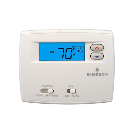 White-Rodgers 1F86-0244 - Line Voltage Thermostat, Heat or Cool, 45 to 99 F, 20 to 30 V AC, 1 C, 1 H
