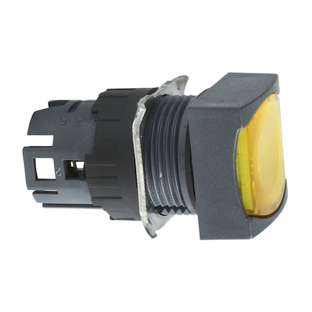 Schneider Electric ZB6CW5 - Head for illuminated push button, Harmony XB6, yellow, square flush, 16 spring return 12.24 V