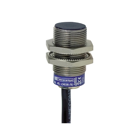 Telemecanique Sensors XS1N18PB349TF - Cylindrical, Inductive Proximity Sensor, 18 mm Dia., Brass, 2 m, Bare Wire, 3 Wires