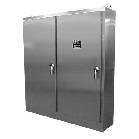 Nvent Hoffman A84XM3EW18SSN4 - 3 Point Latch with Padlock Handle Electrical Enclosures, 84.12 in H, 18.12 in D, 118-3/4 in W