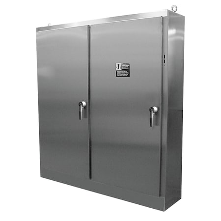 Nvent Hoffman A84XM4018SSN4 - 3 Point Latch with Padlock Handle Electrical Enclosures, 84.12 in H, 18.12 in D, 40-1/4 in W