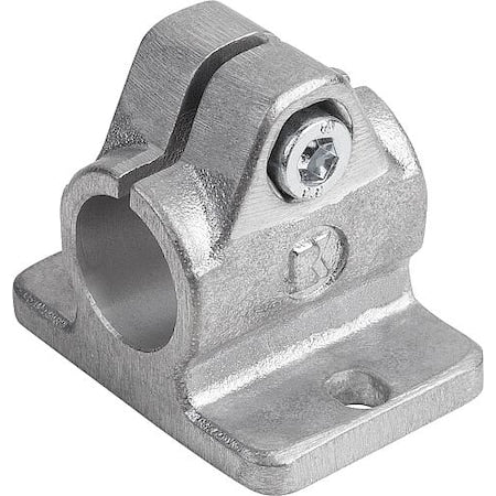 Kipp K0479.5CT - Tube Clamp With Flange M=78 G=55 L=63 Aluminum, Comp: Steel, A=1.25"