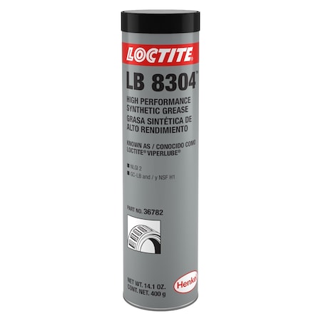Loctite 457457 - Multipurpose Grease, 14 oz, Cartridge, Synthetic Oil Base, 500 Degrees F Max Op Temp, Tan, LB 8304 Series