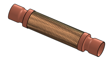 Metraflex BBS0075 0.75-inch bronze flexible connector with sweat ends for HVAC piping