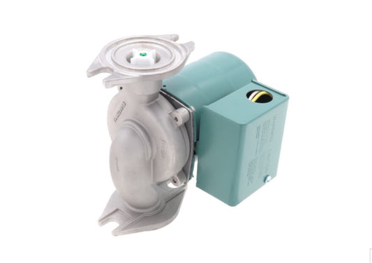 Taco 0015-MSSF3-IFC 3-speed stainless steel cartridge circulator pump showing metallic silver body and 3-speed control switch assembly