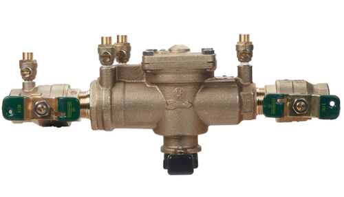 Watts LF009-1 Reduced Pressure Zone Lead-Free Backflow Preventer heavy-duty commercial hydronic system component.