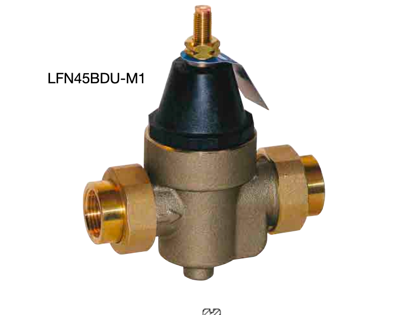 Watts LFN45B-M1 3/4 inch Lead Free water pressure reducing regulator valve with union connection
