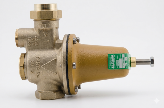 Watts LFU5B-2 High-Capacity Lead-Free Water Pressure Reducing Valve heavy-duty commercial hydronic system component.
