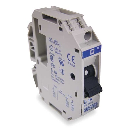 Schneider Electric GB2CB06 - Motor Circuit Breaker, TESYS Series, 1 A, 1 Pole, 250/277 V AC, 50k A at 240 V AC